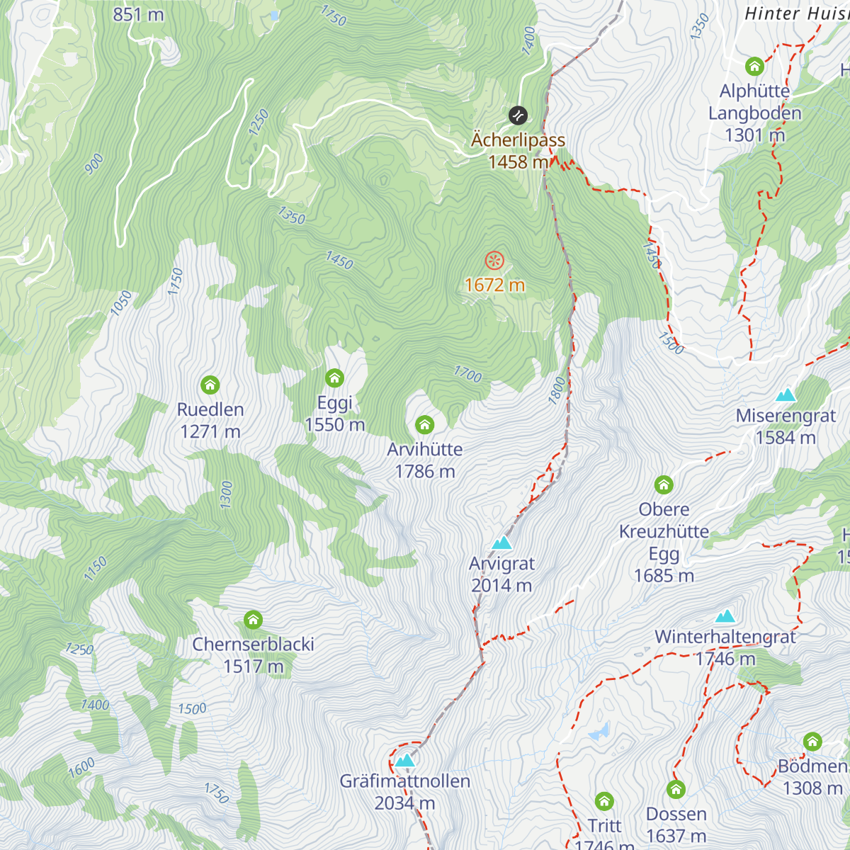 Arvihütte map