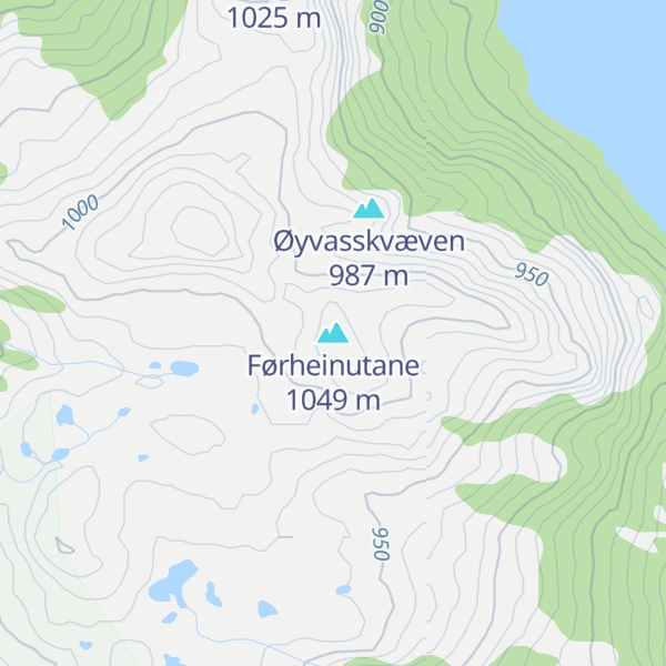 Map of Førheinutane
