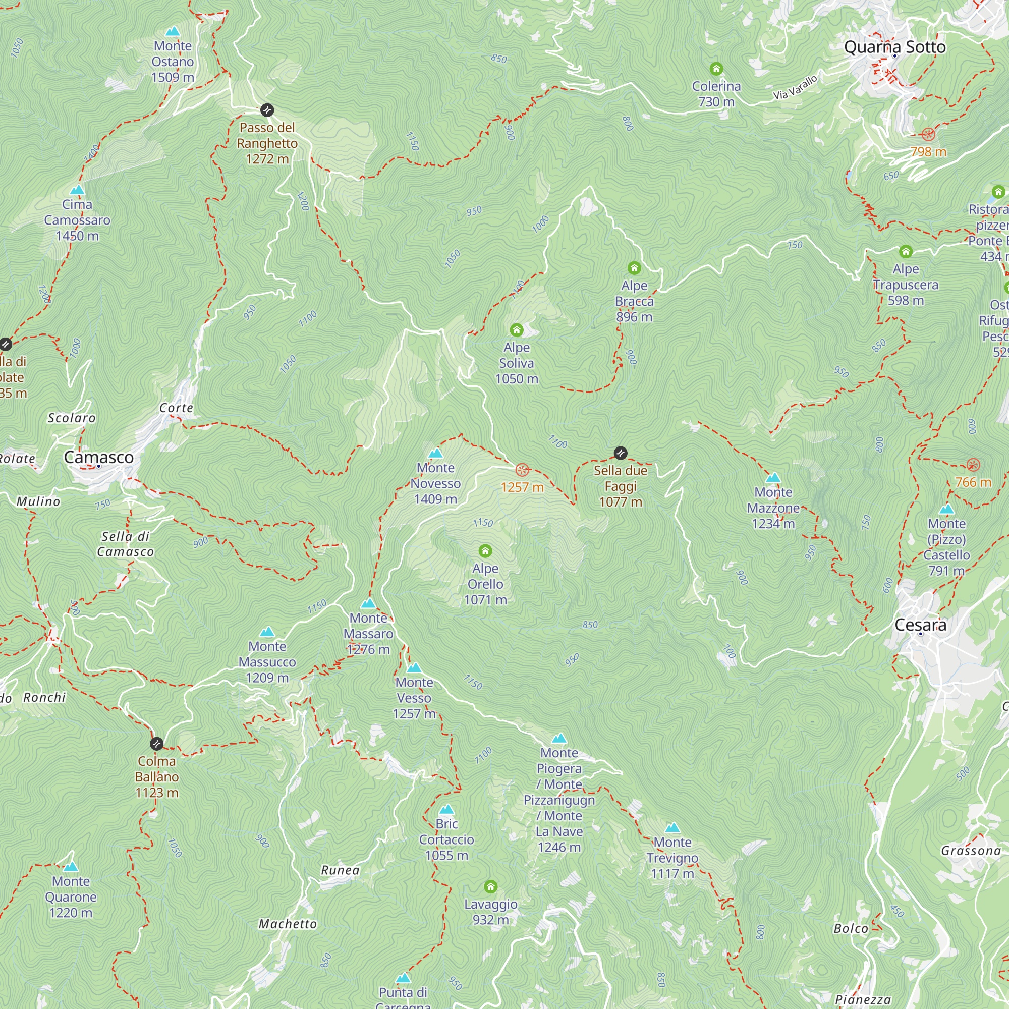 Alpe Previano map