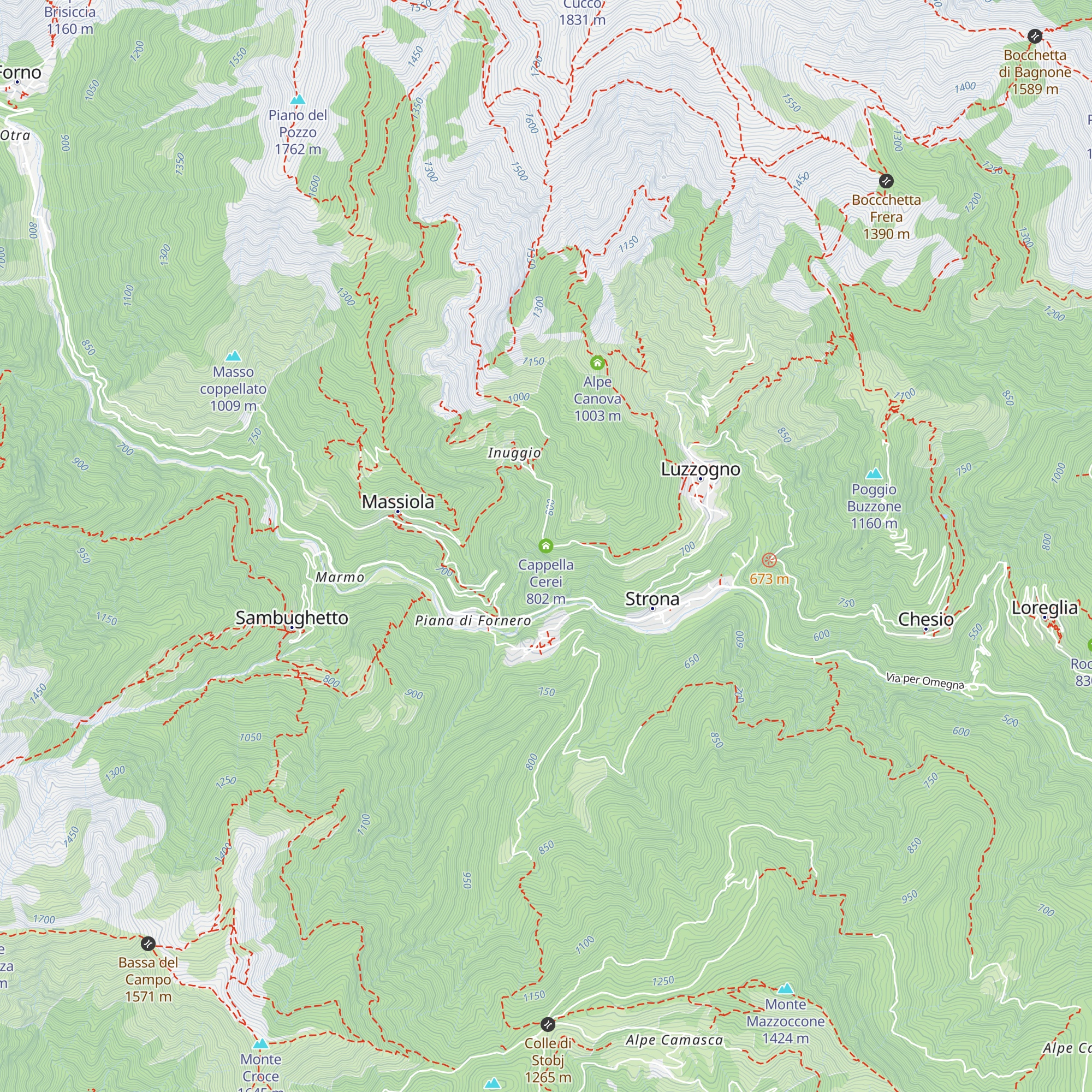 Cappella Cerei map