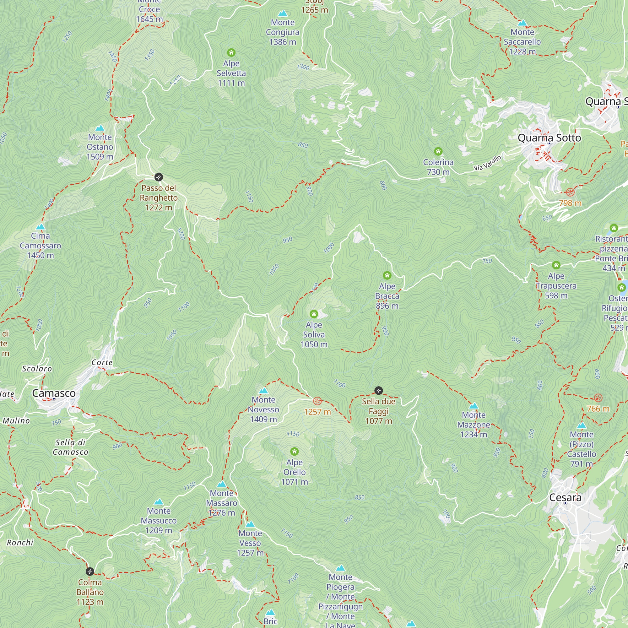Alpe Soliva map