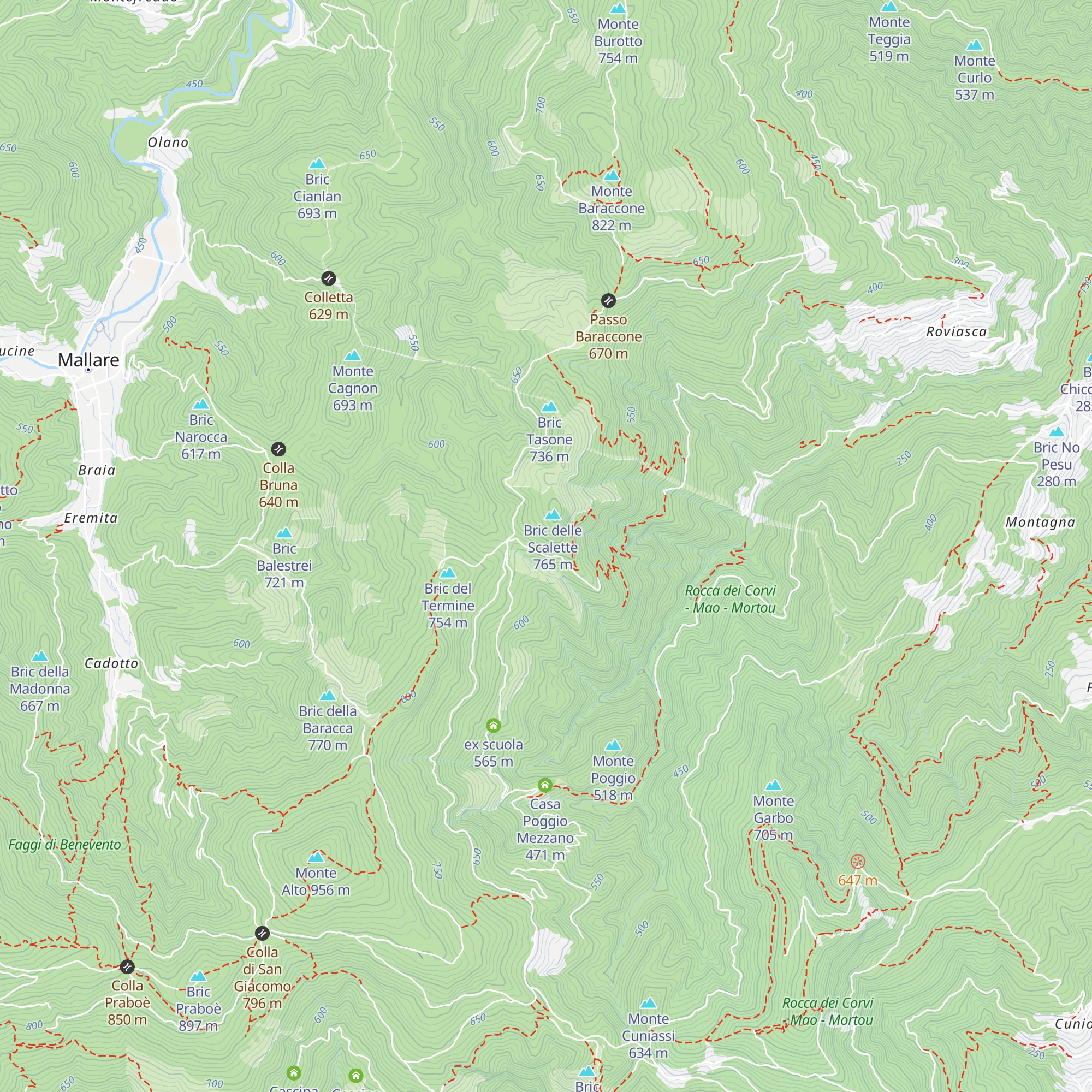 Colonia Montana Don Angelo Genta map