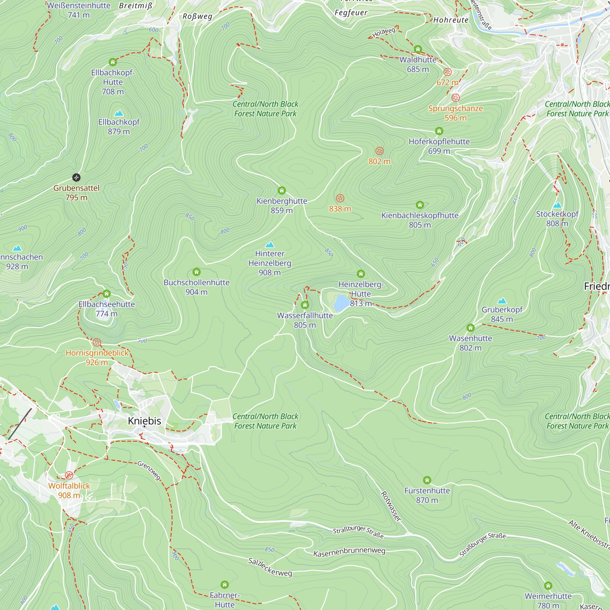 Wasserfallhütte map