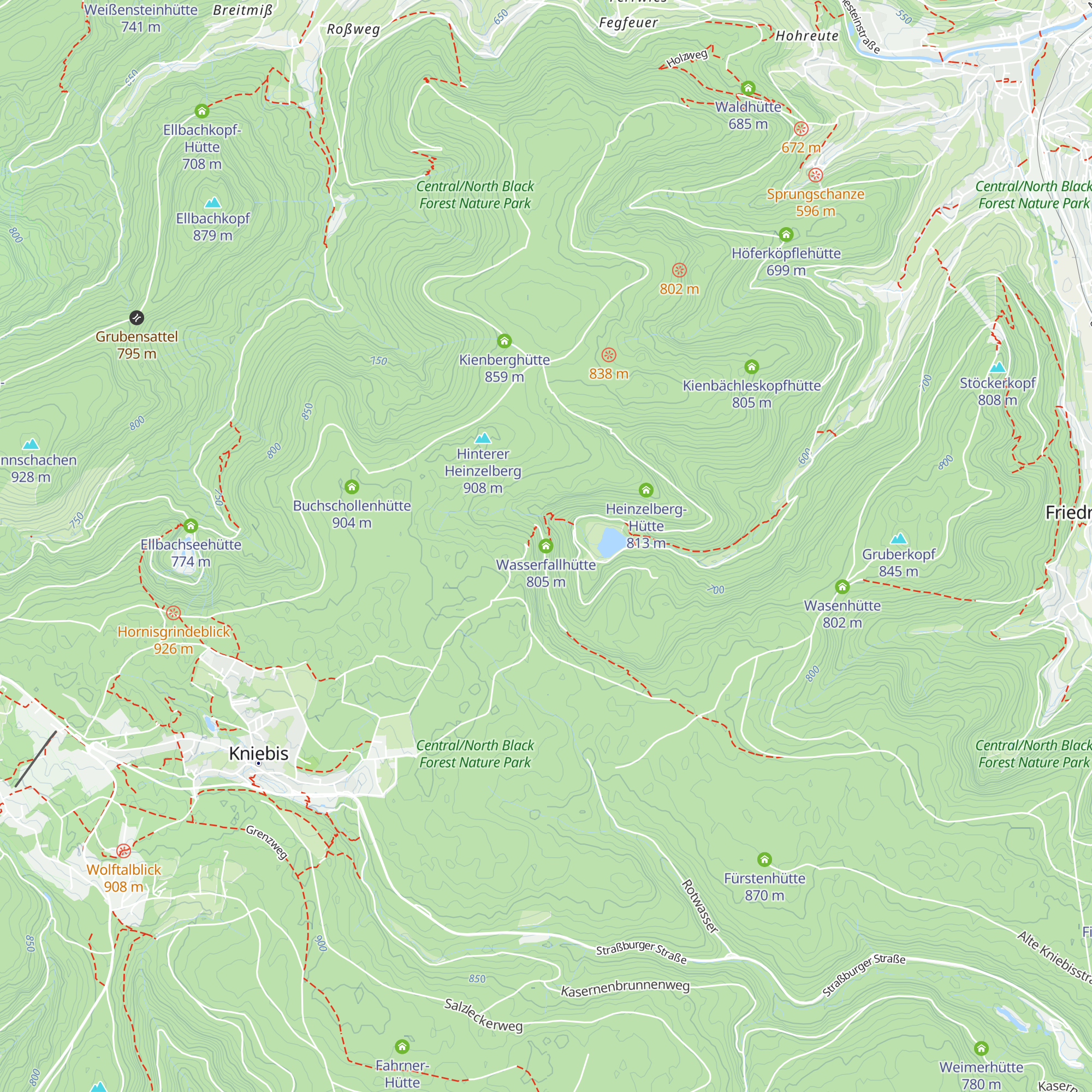Wasserfallhütte map