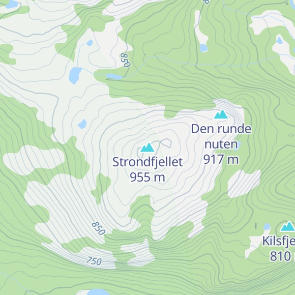 Map of Strondfjellet