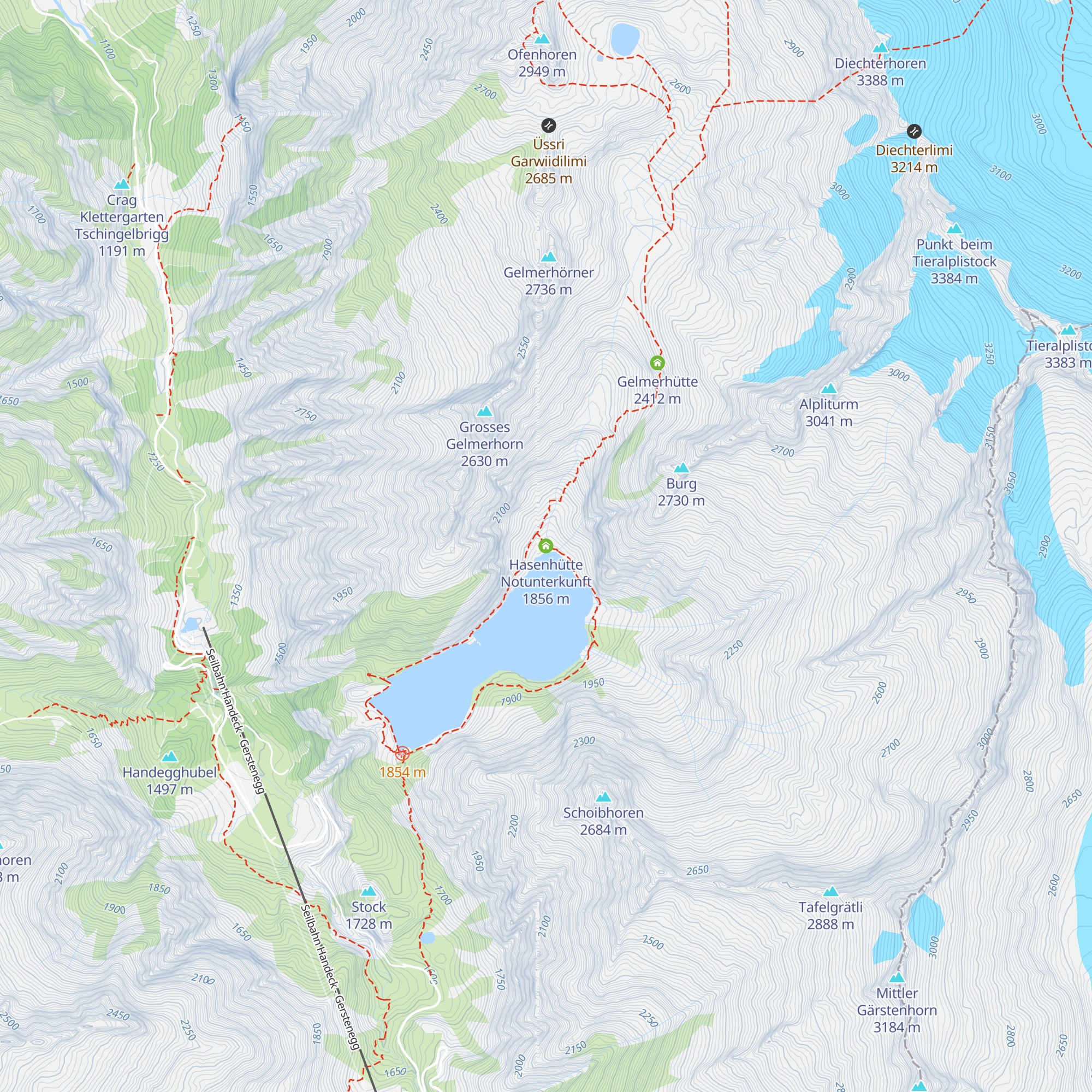 Hasenhütte Notunterkunft map