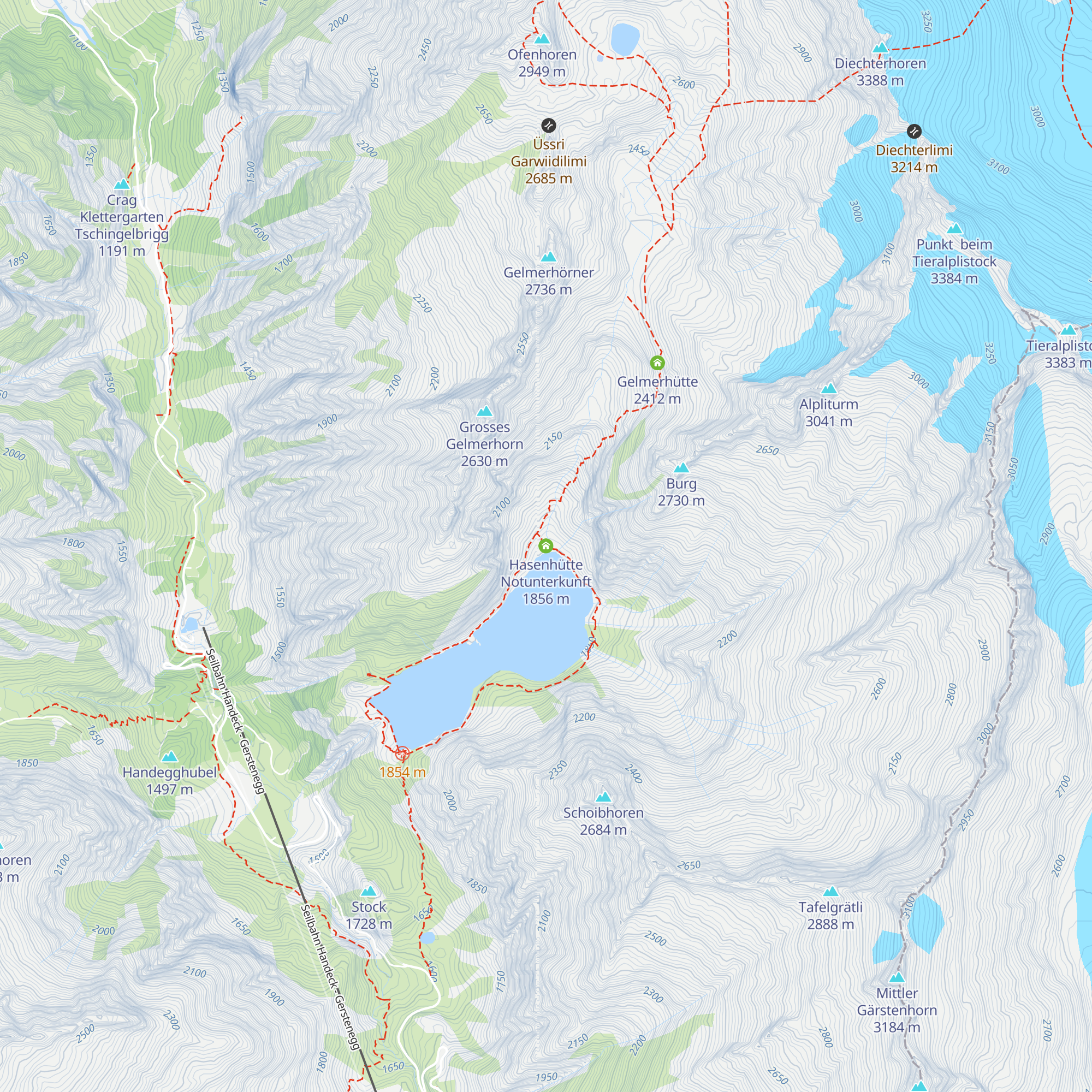Hasenhütte Notunterkunft map