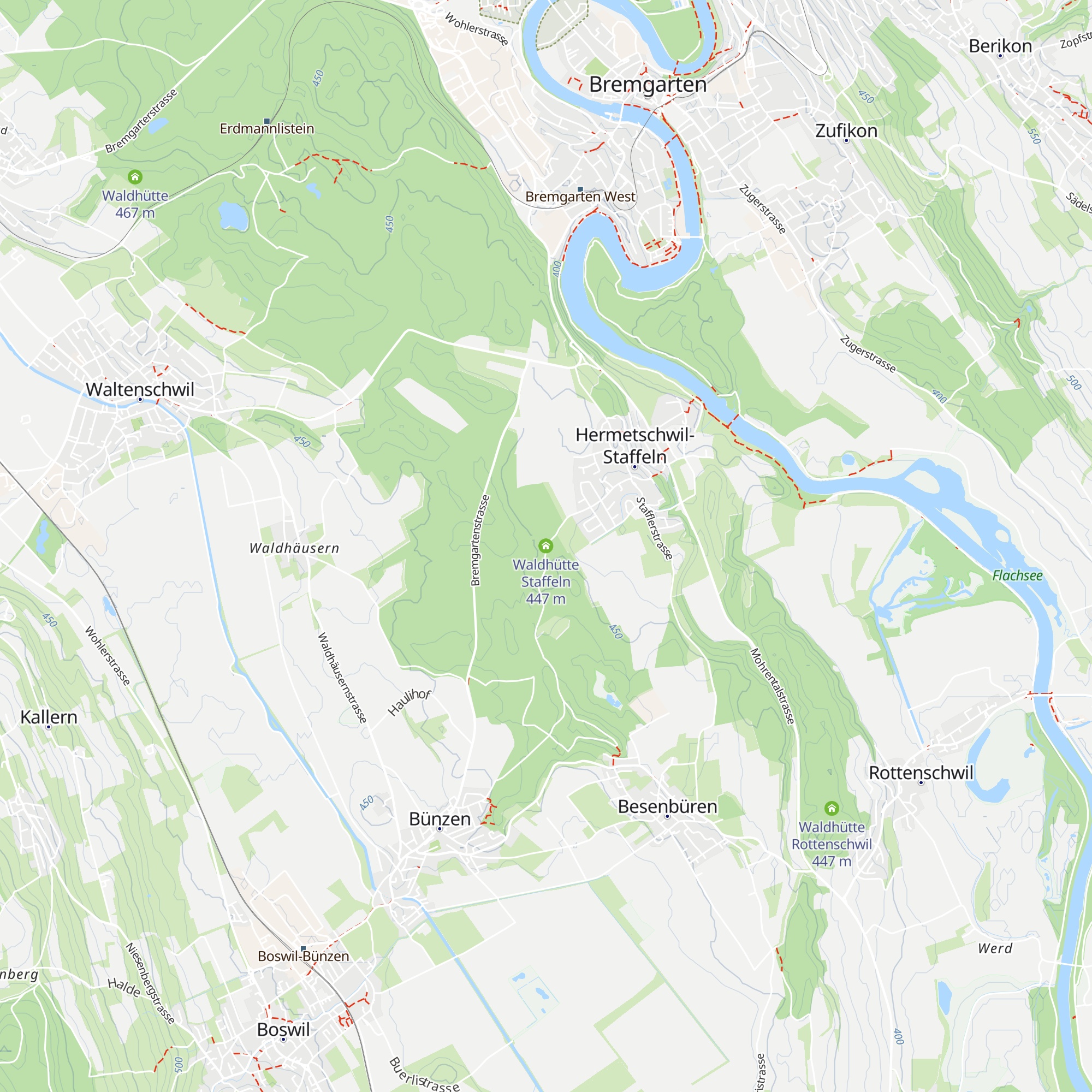 Waldhütte Staffeln map