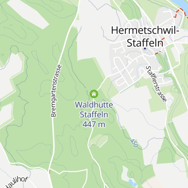 Map of Waldhütte Staffeln