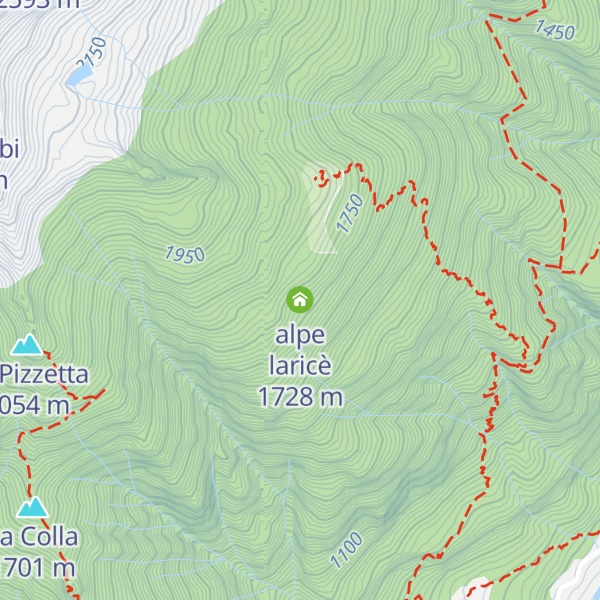 Map of alpe laricè
