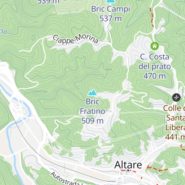 Map of Bric Fratino