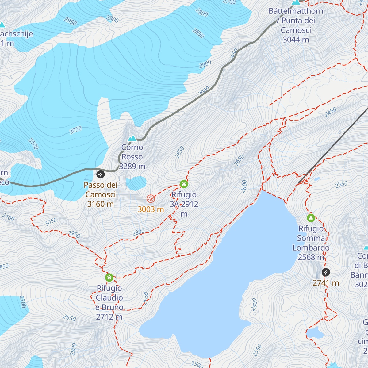 Rifugio 3A map