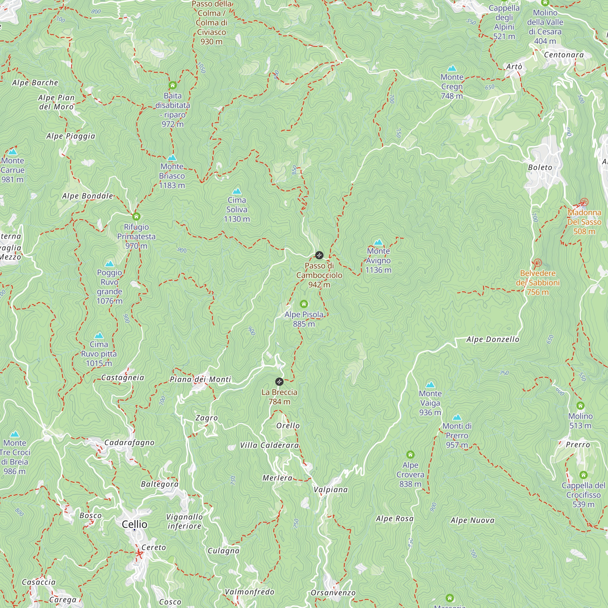 Alpe Pisola map