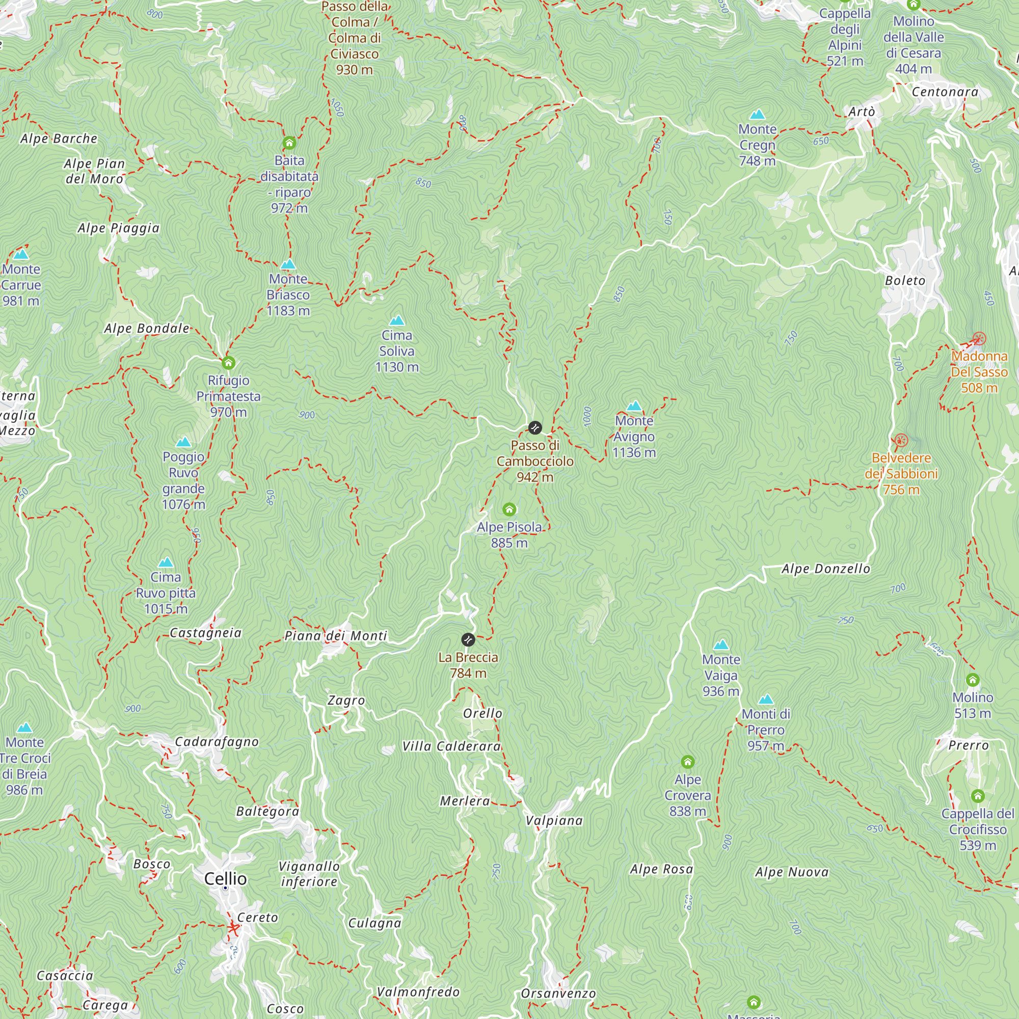 Alpe Pisola map