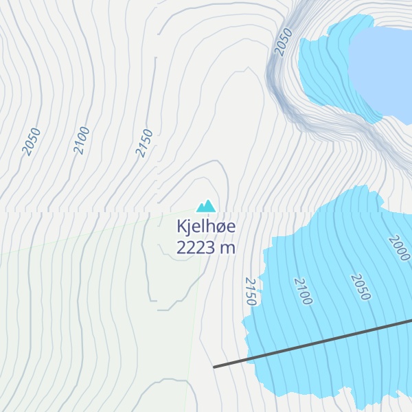 Map of Kjelhøe