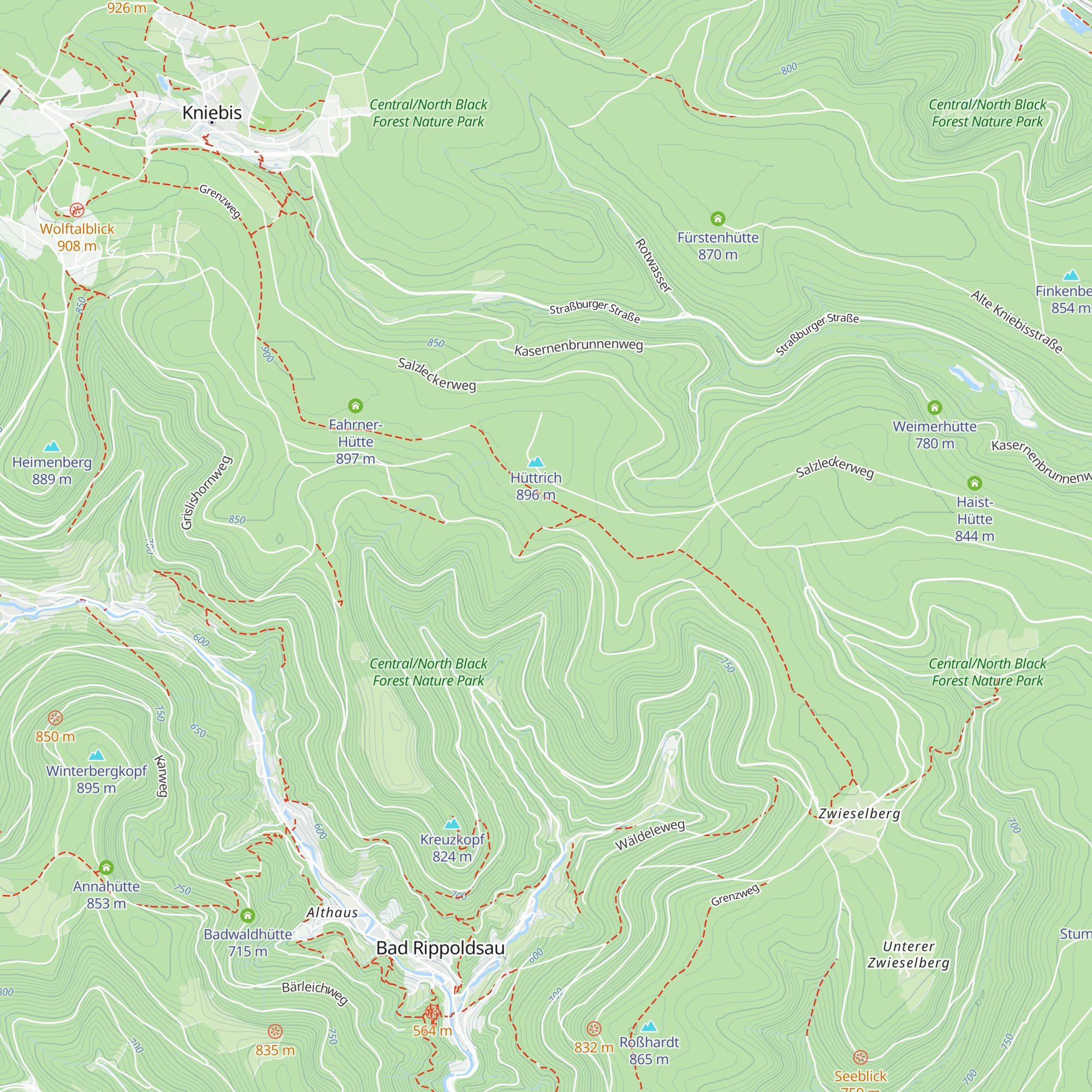 Hahnenhütte map