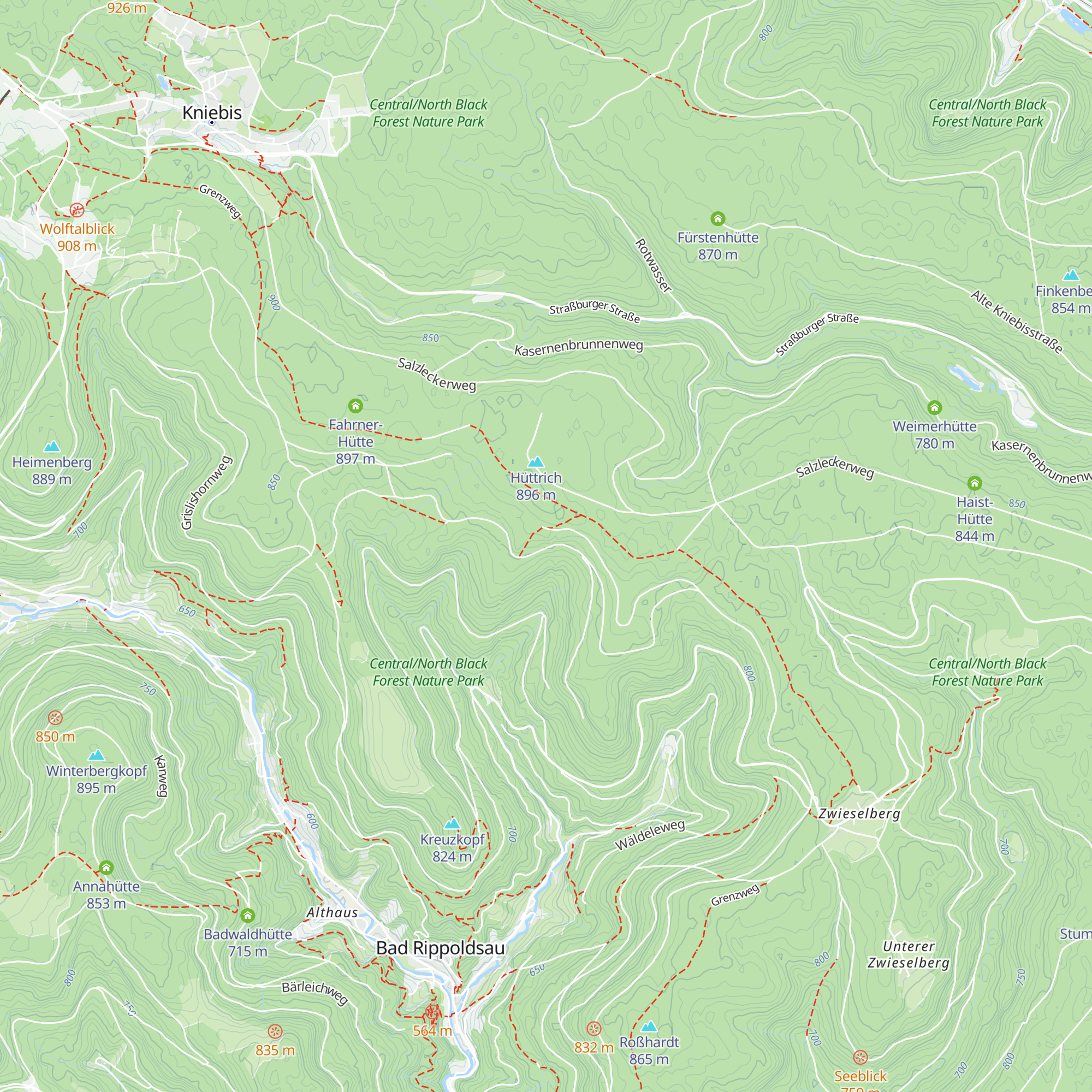 Hahnenhütte map