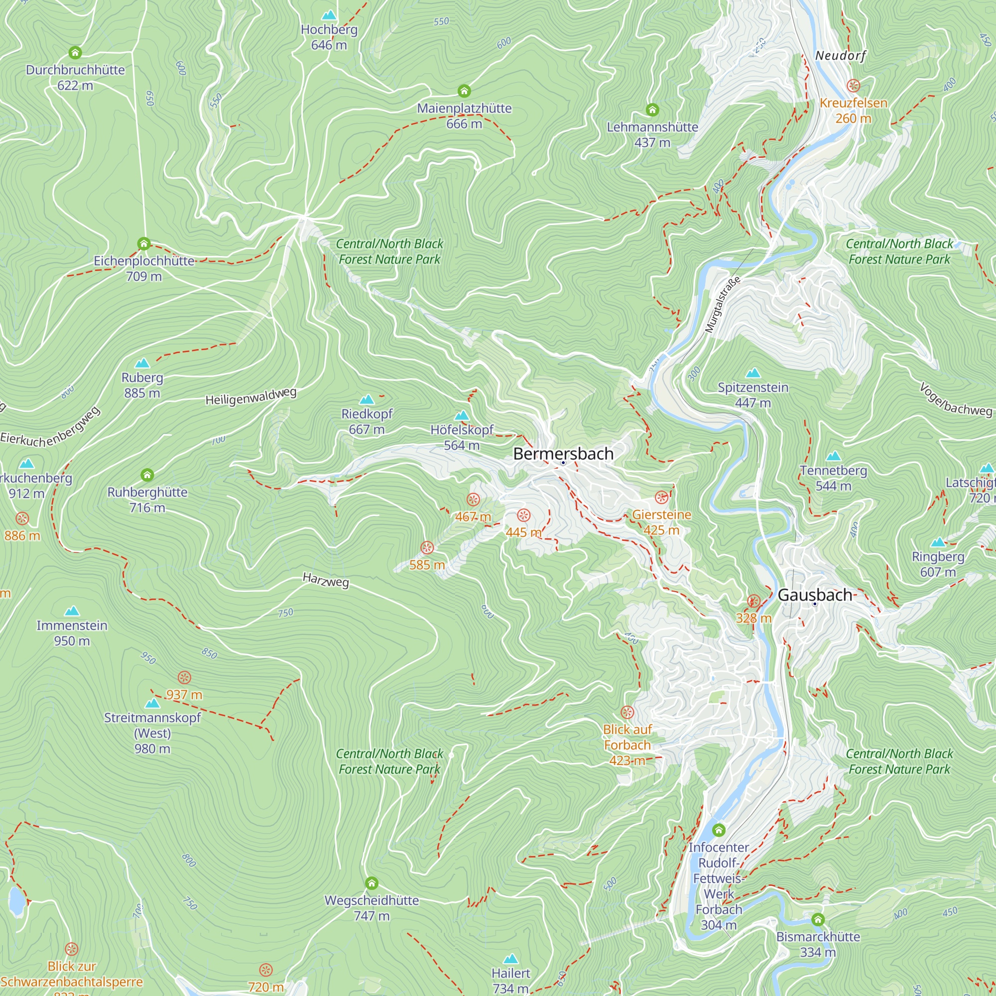 Hütte am Tretbecken map