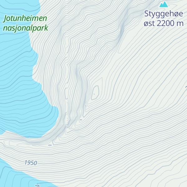 Map of Styggehøe