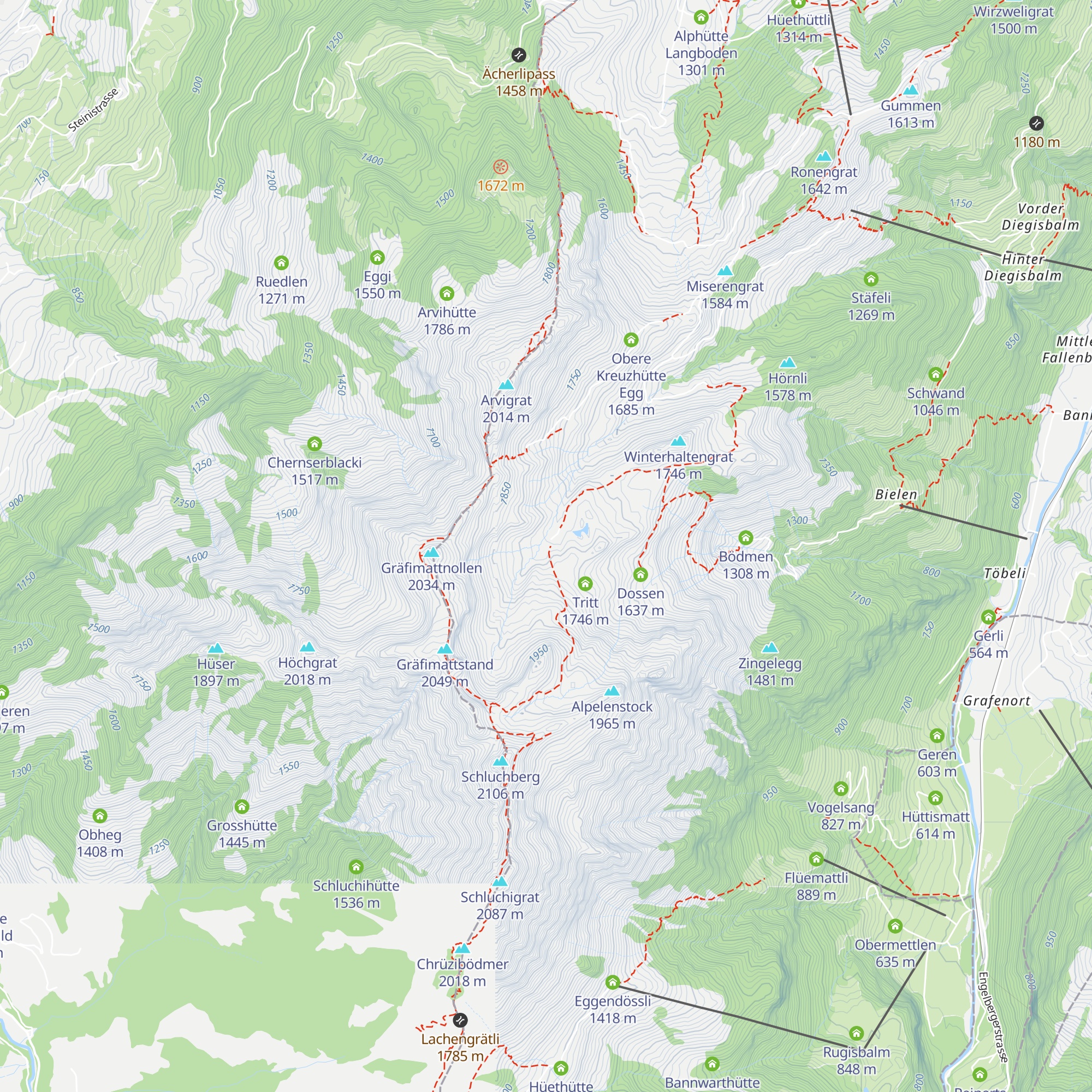 Chälenhütte map