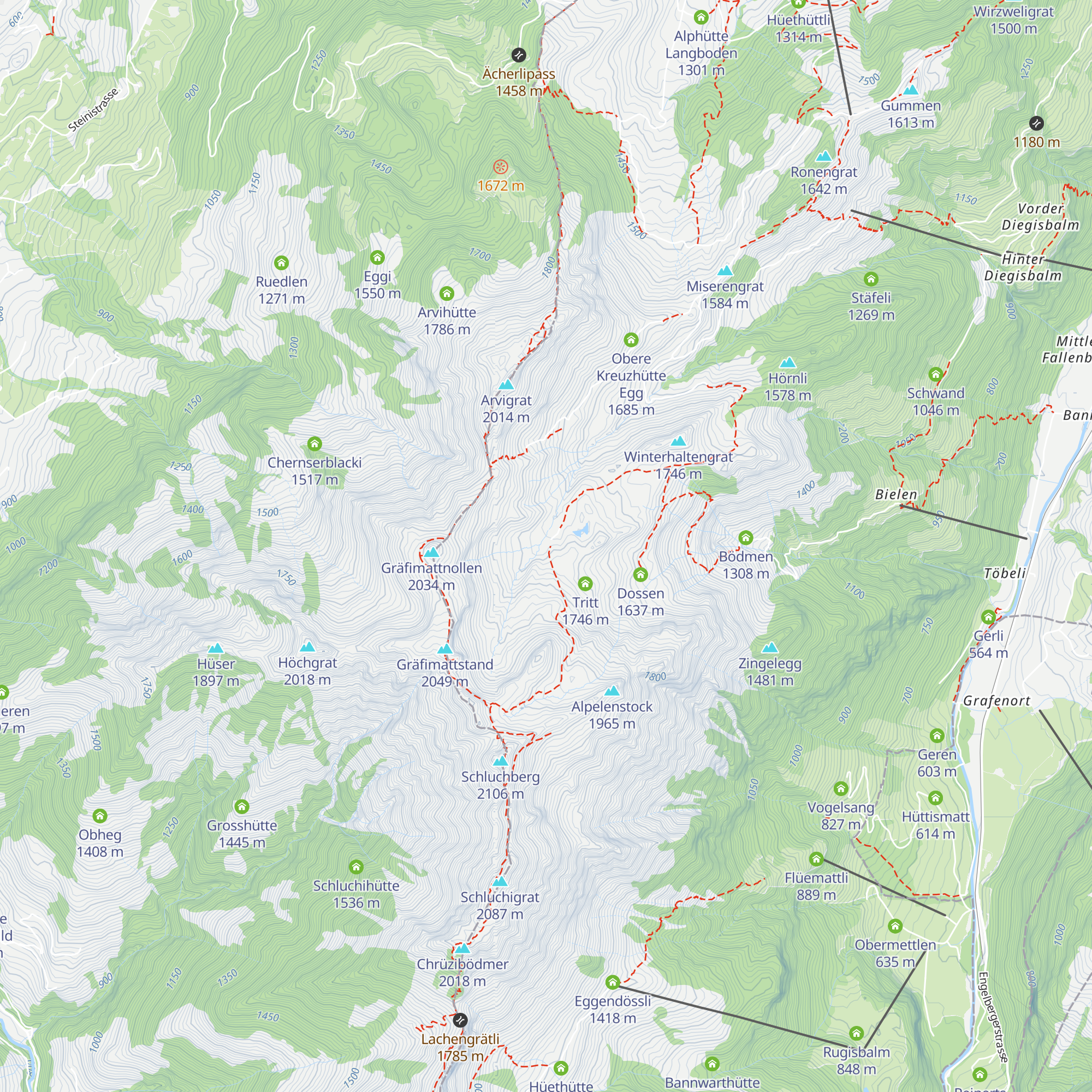 Chälenhütte map