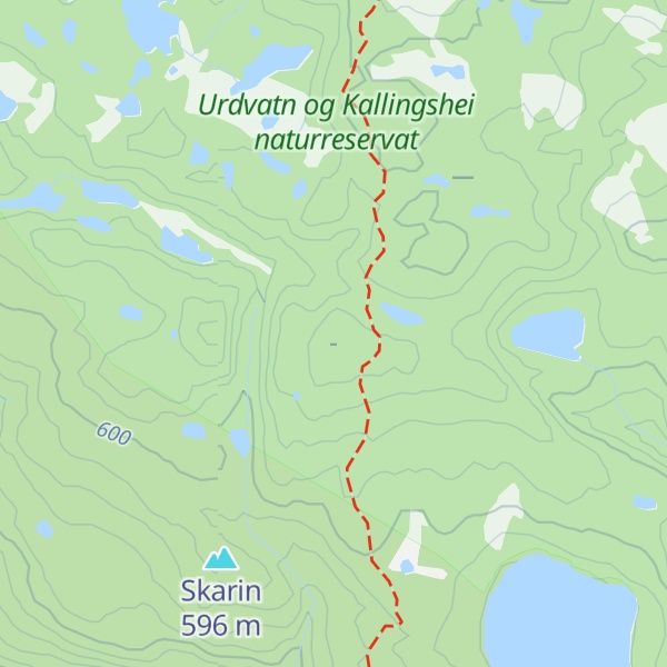 Map of Nauthomfjellet