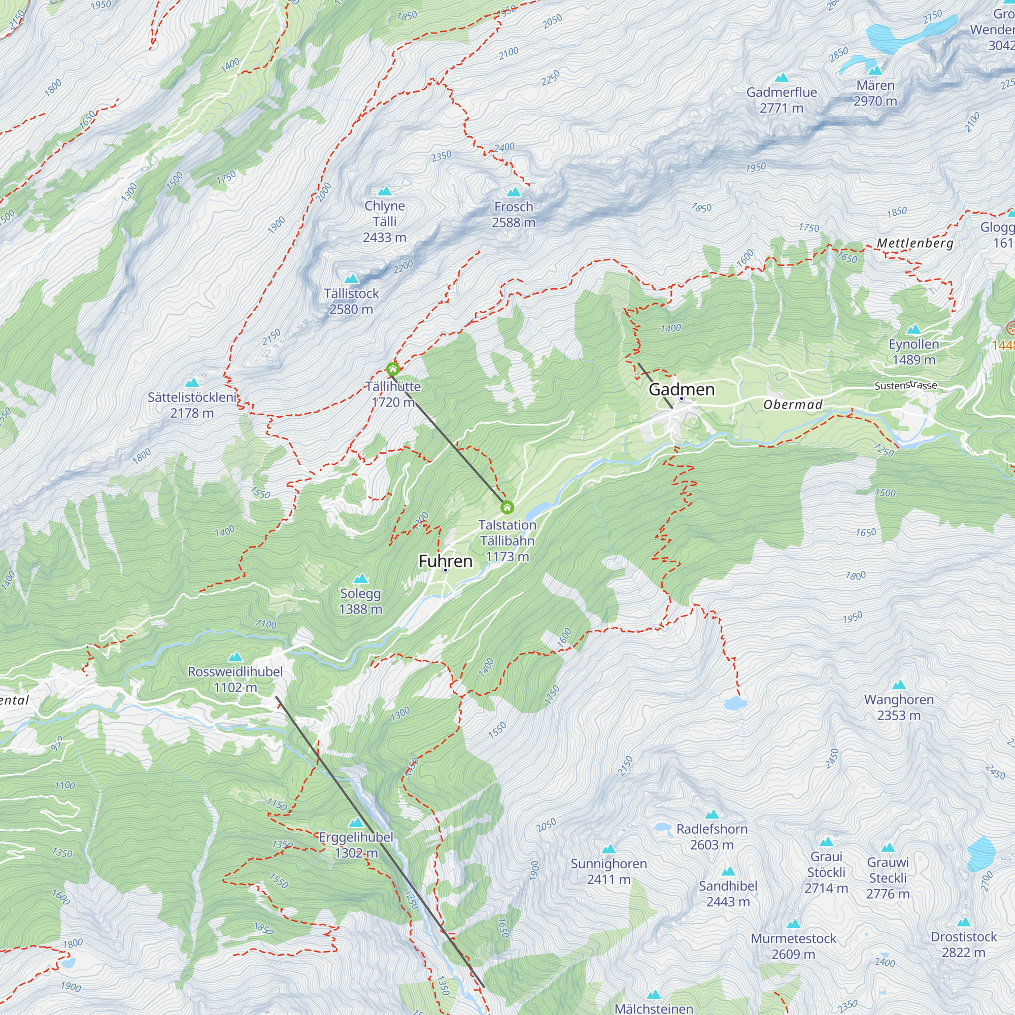 Talstation Tällibahn map