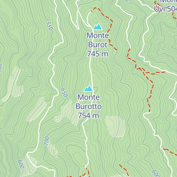 Map of Monte Burotto