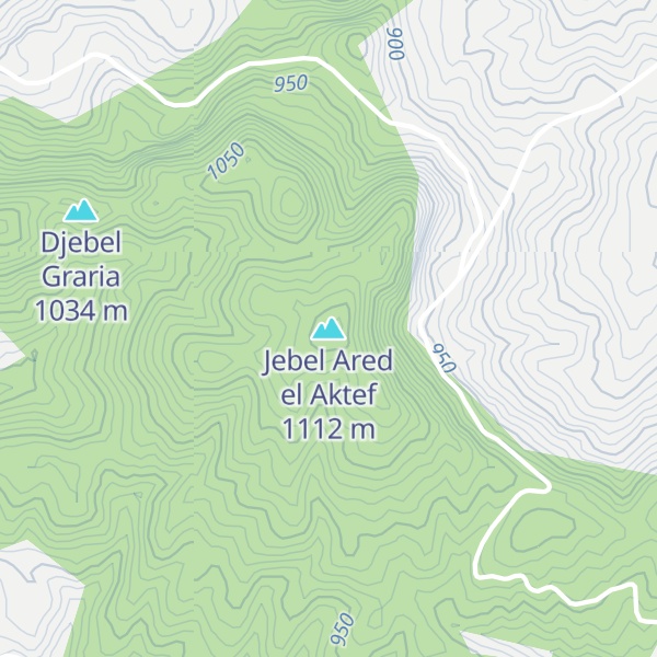 Map of Jebel Ared el Aktef