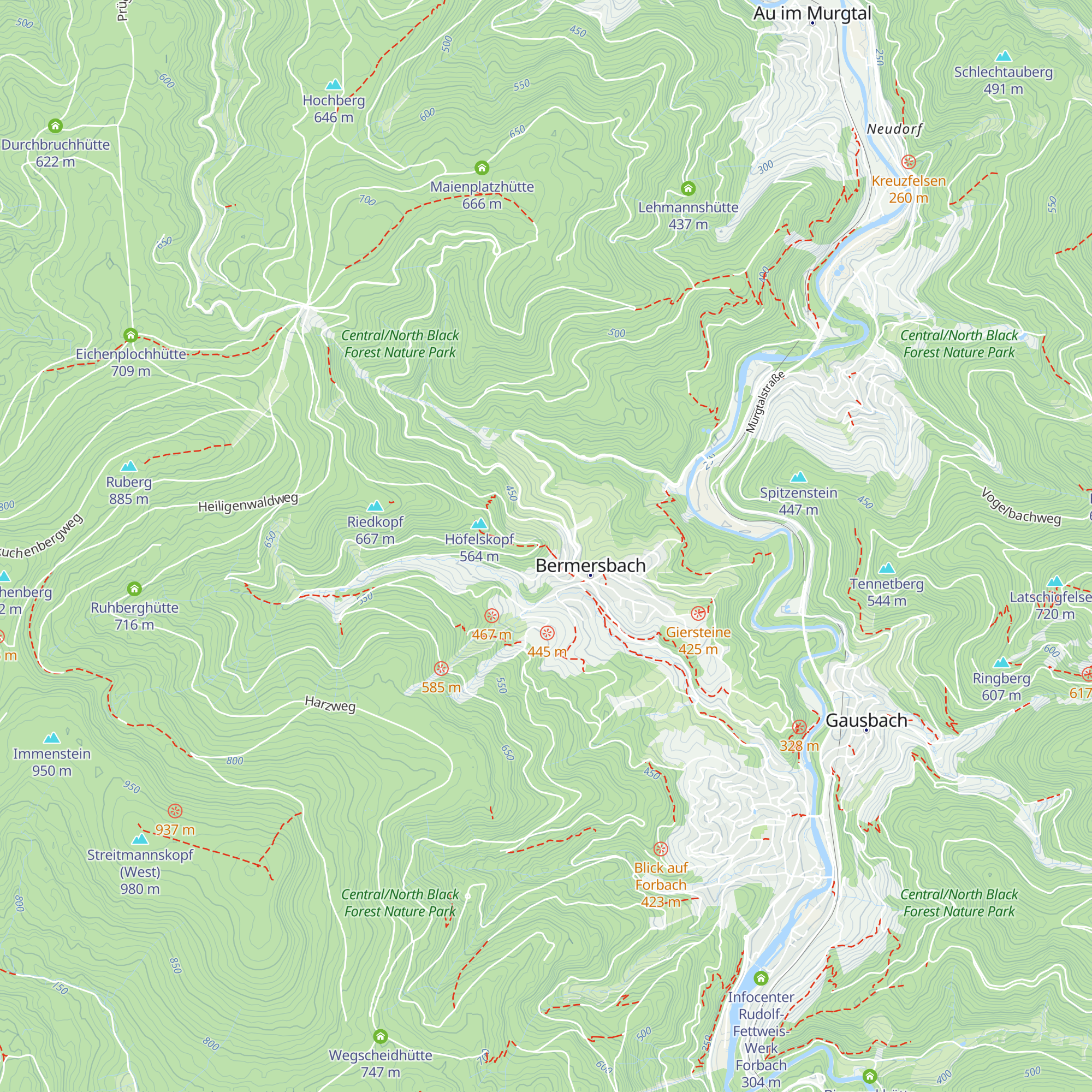 Höfelskopfhütte map