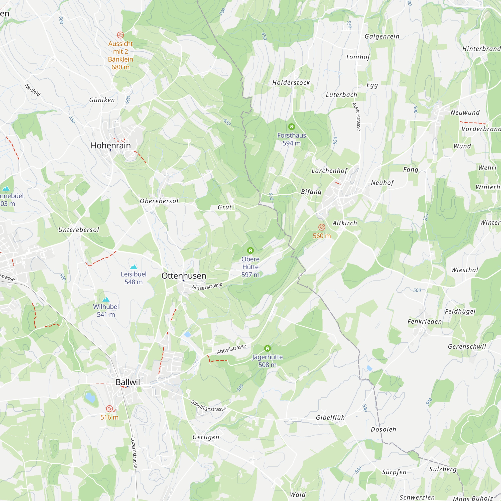 Obere Hütte map