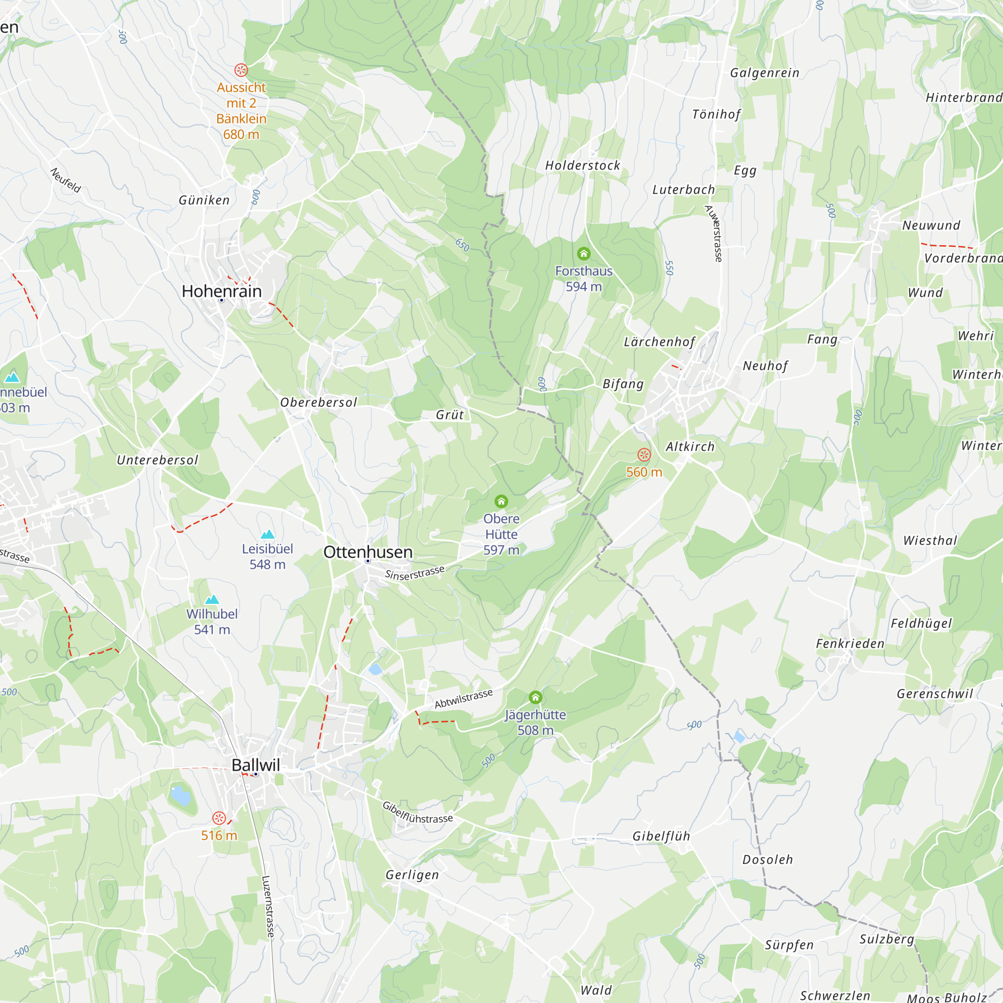 Obere Hütte map