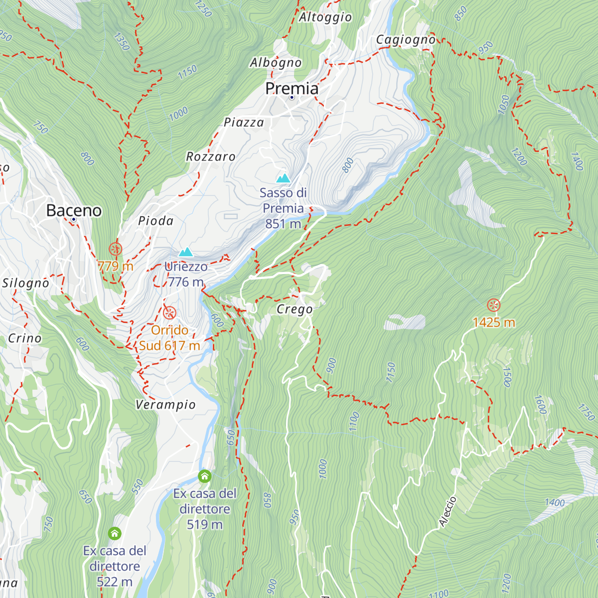 Rifugio Monte Zeus map