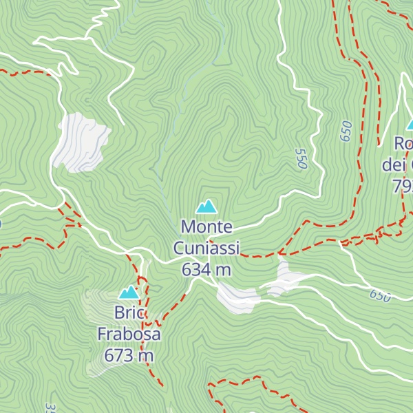 Map of Monte Cuniassi
