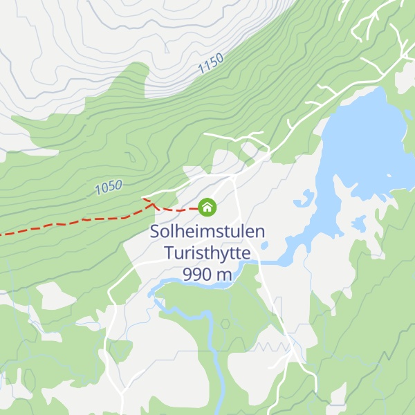 Map of Solheimstulen Turisthytte