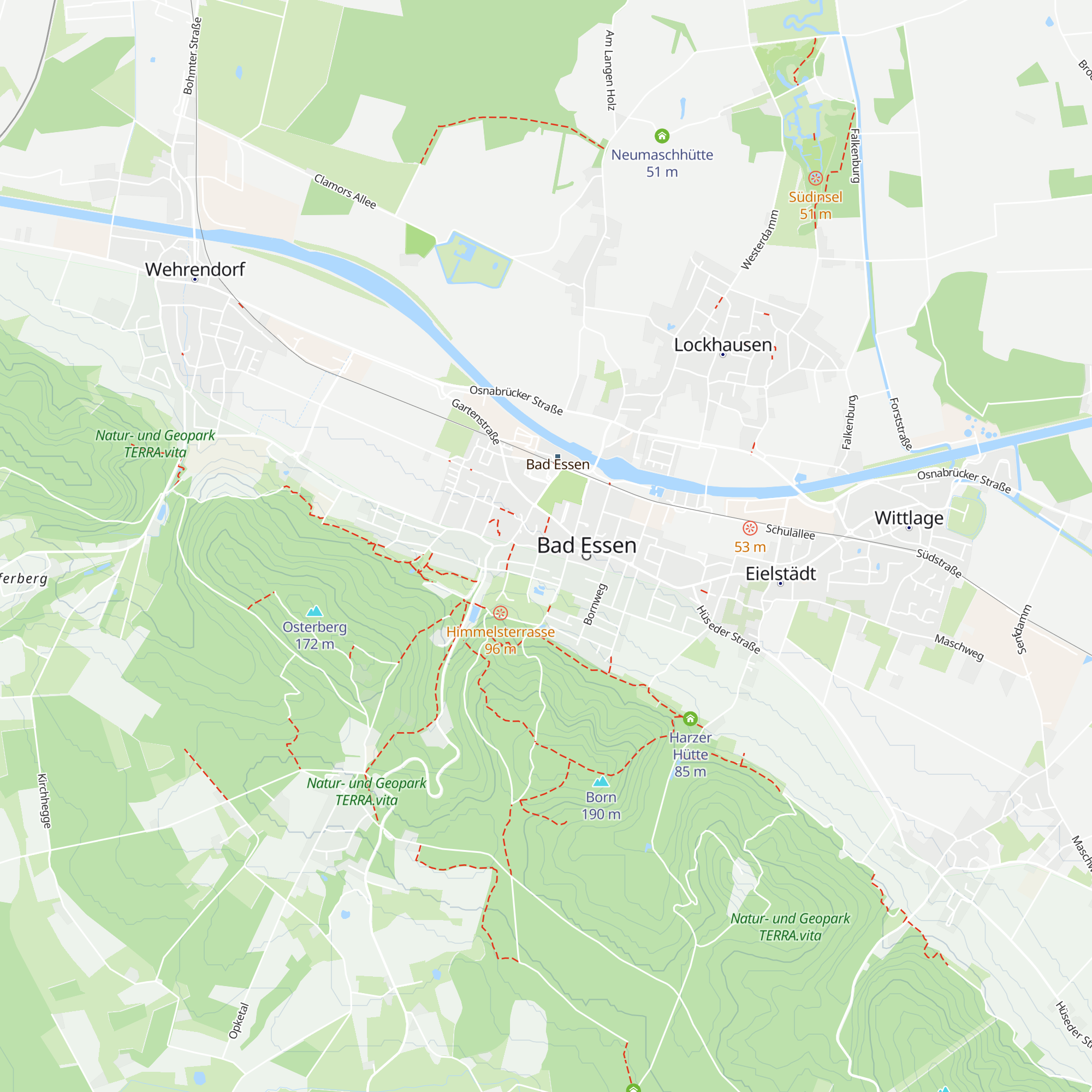 Touristinformation Bad Essen map