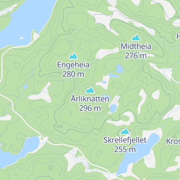 Map of Årliknatten