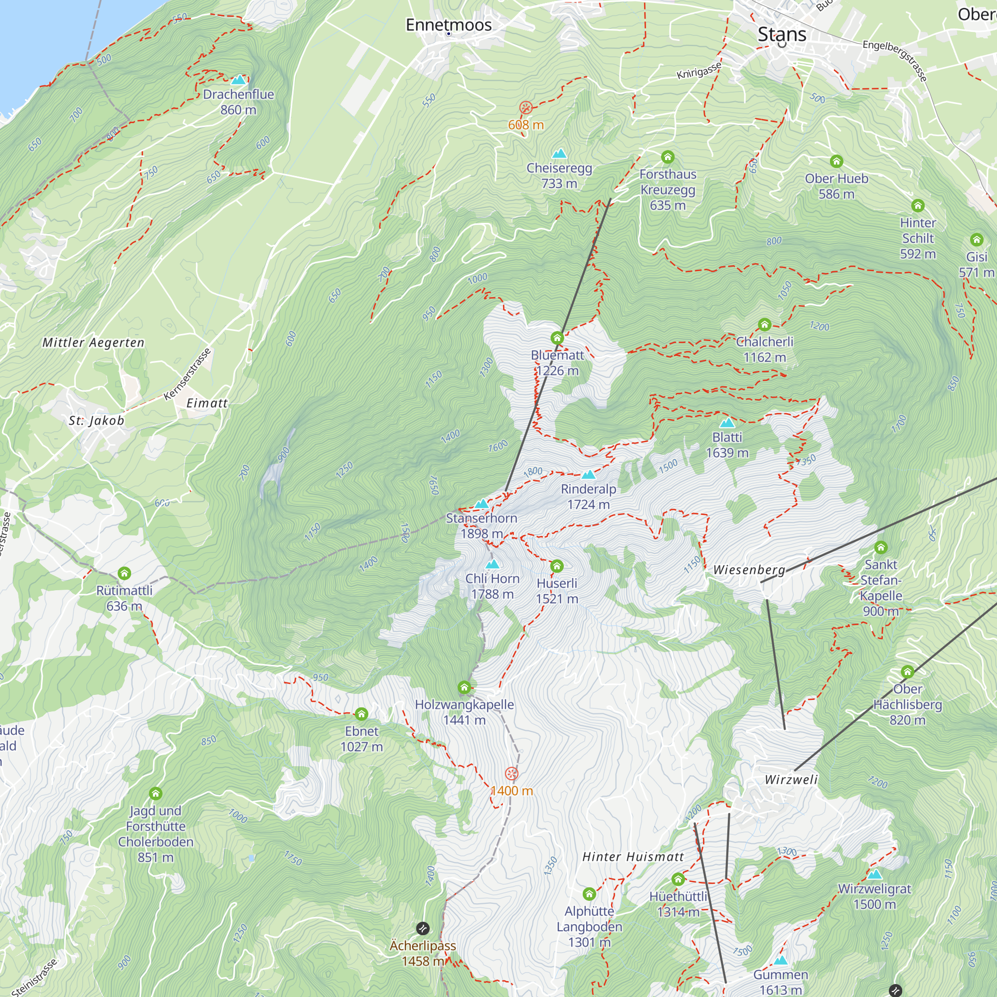 Heidihaus map