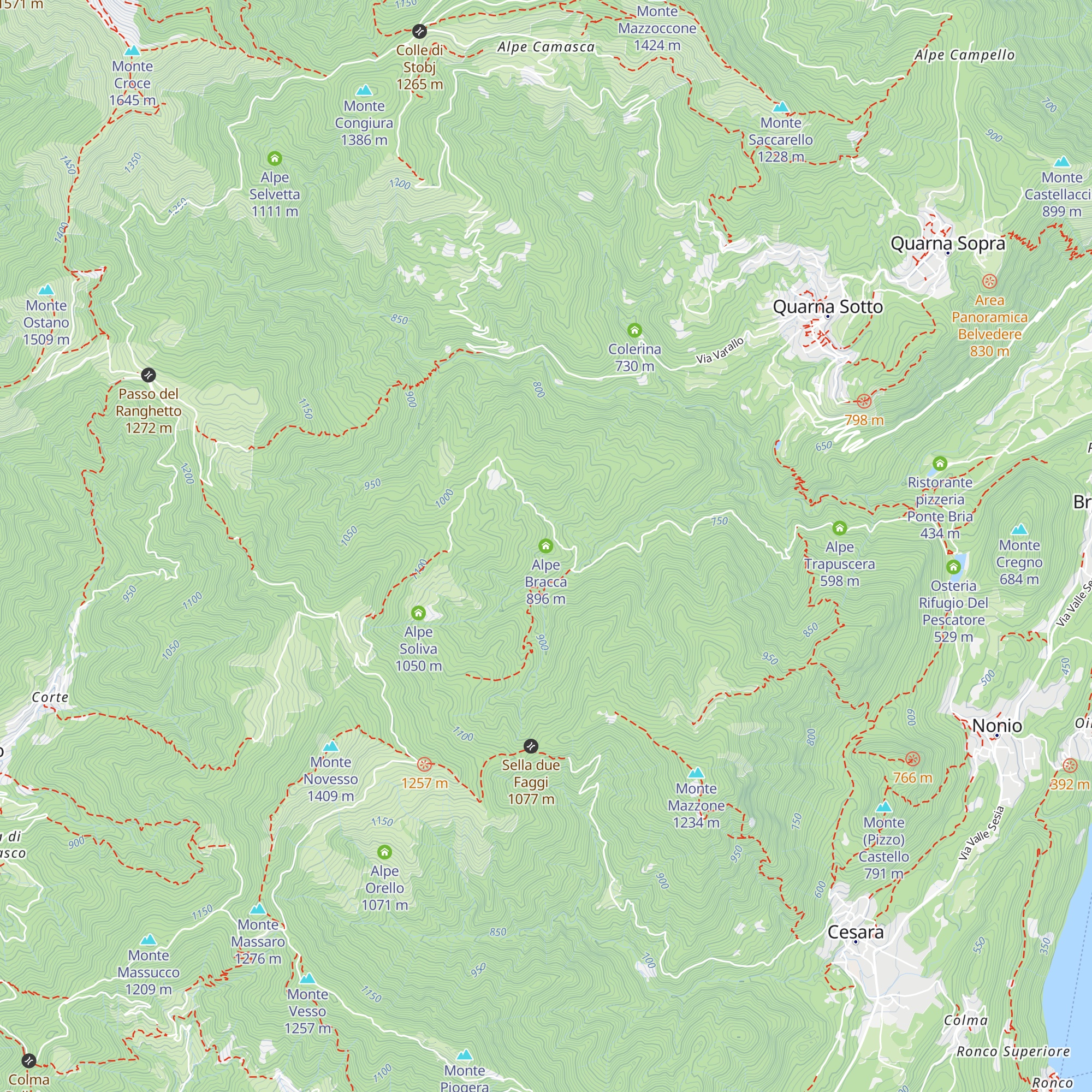 Alpe Bracca map