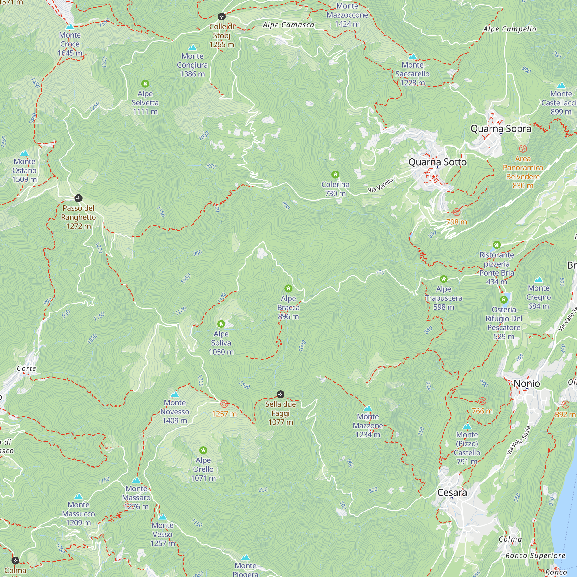 Alpe Bracca map