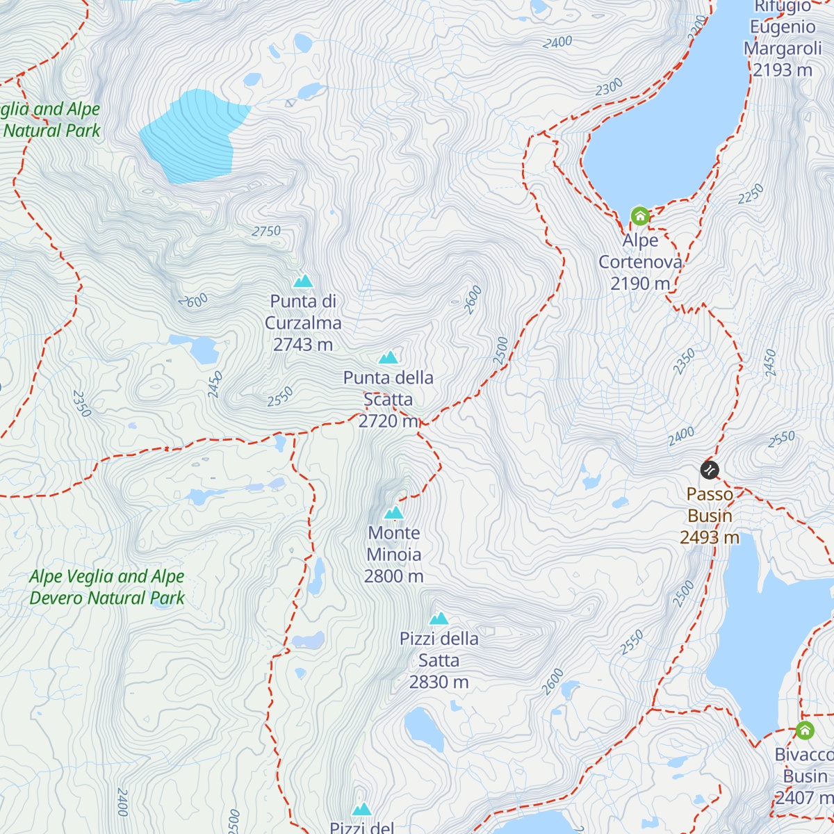 Bivacco Ettore Conti map