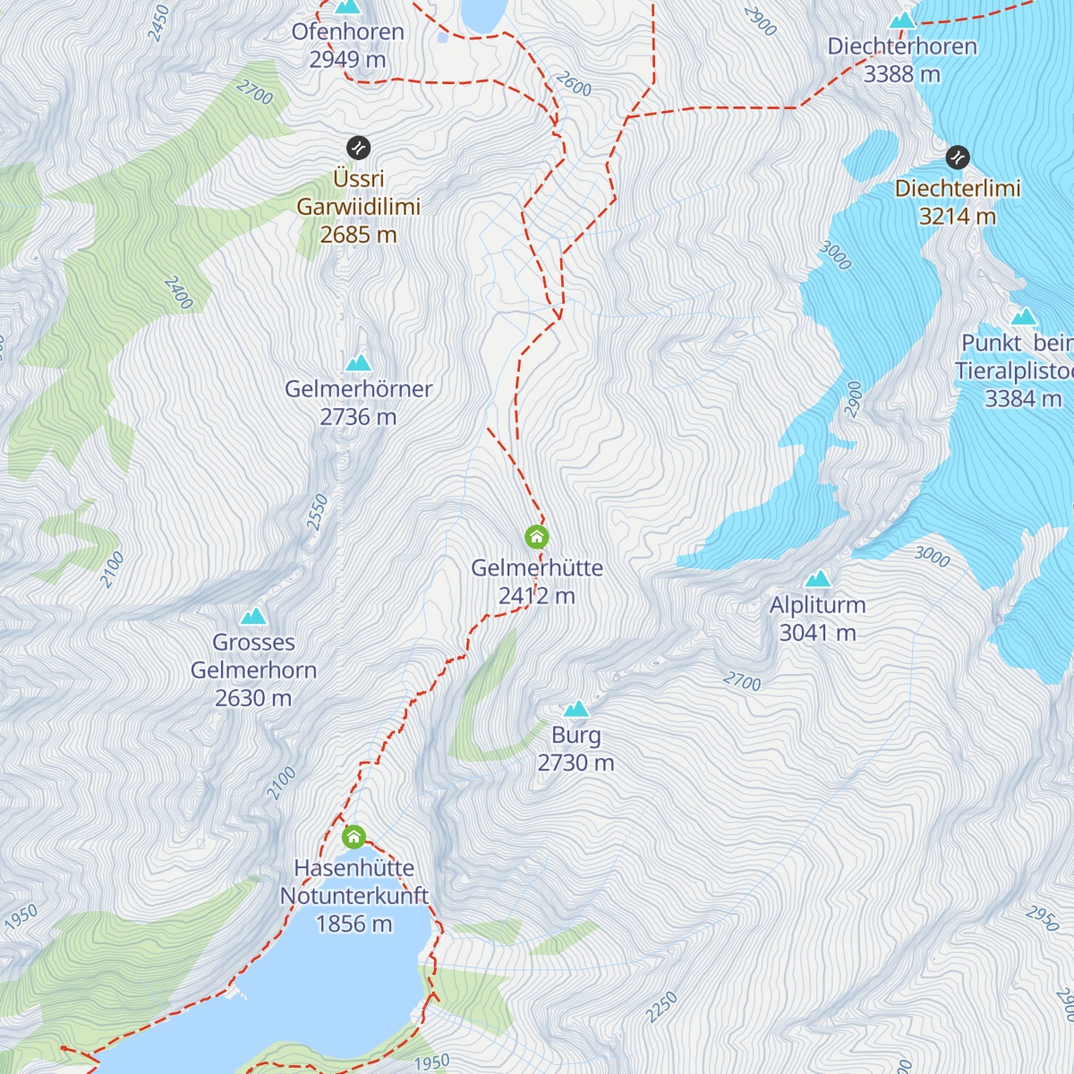 Gelmerhütte map