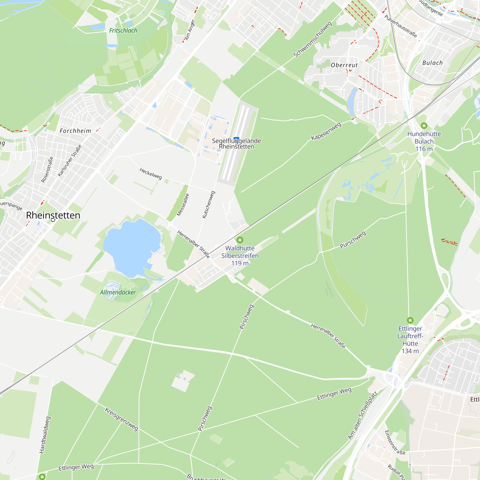Waldhütte Silberstreifen map