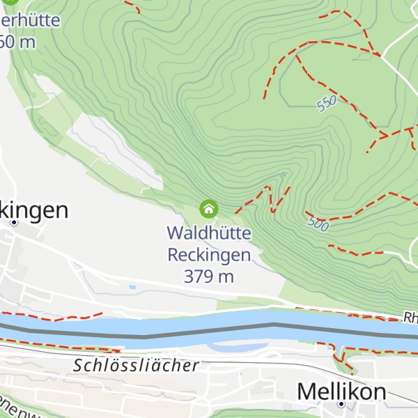 Map of Waldhütte Reckingen