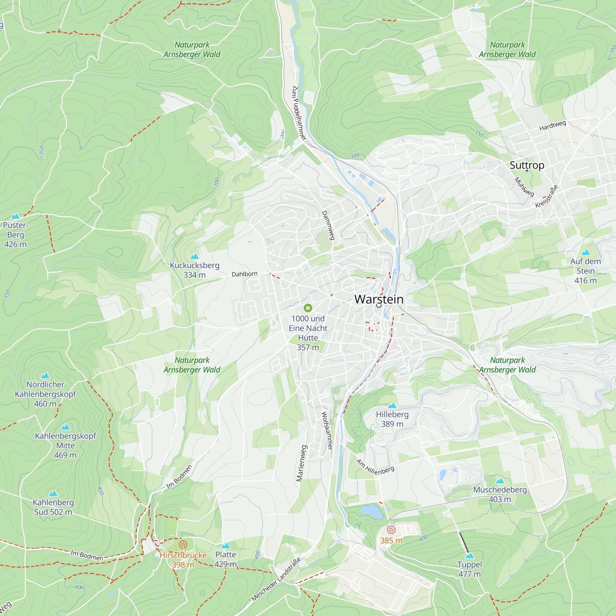 1000 und Eine Nacht Hütte map