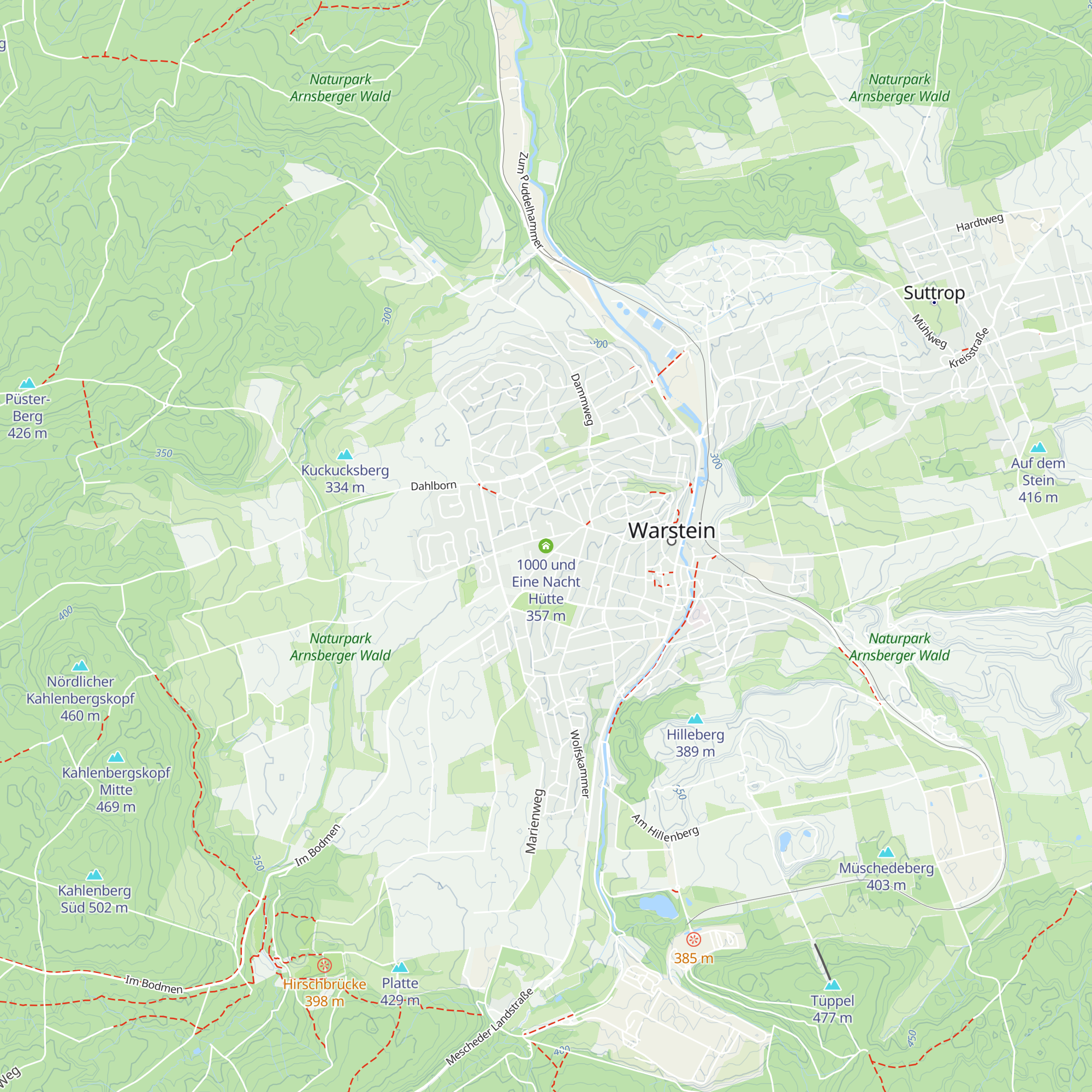 1000 und Eine Nacht Hütte map