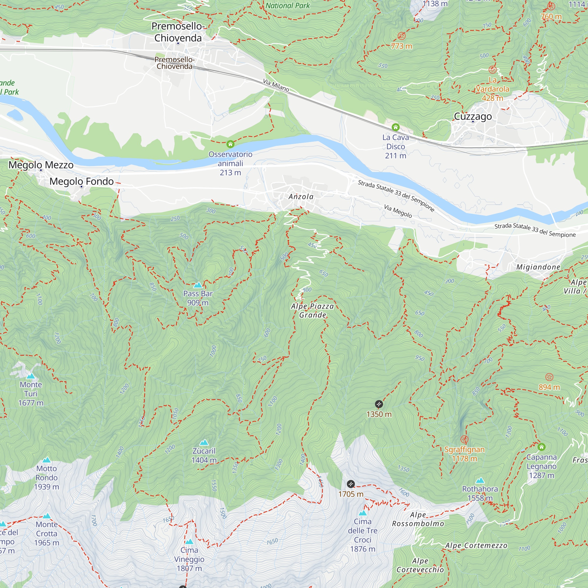 Alpe Giuliano B. map