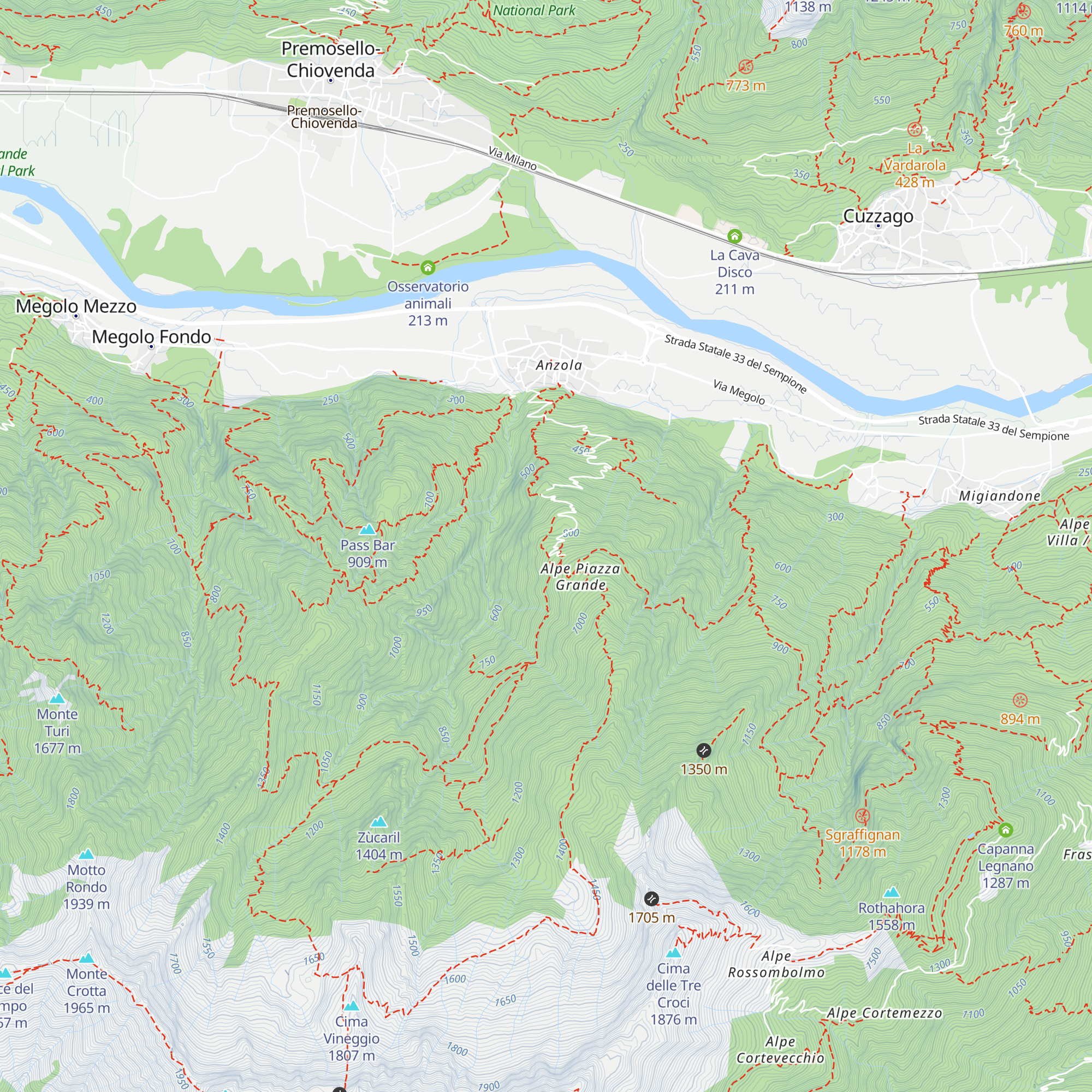 Alpe Giuliano B. map