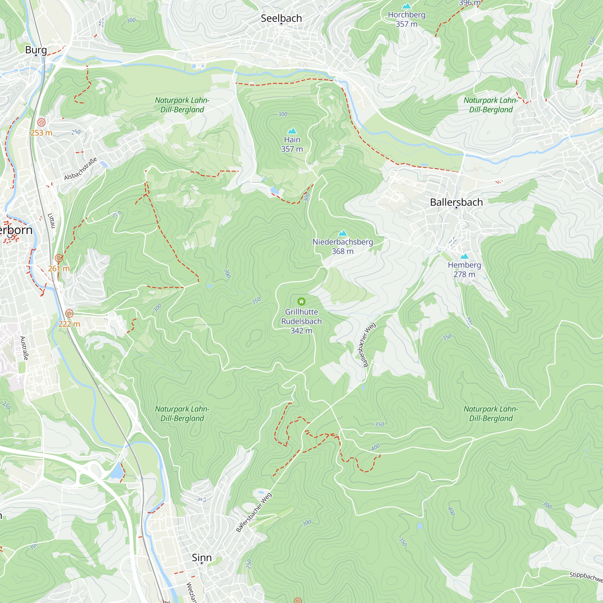 Grillhütte Rudelsbach map