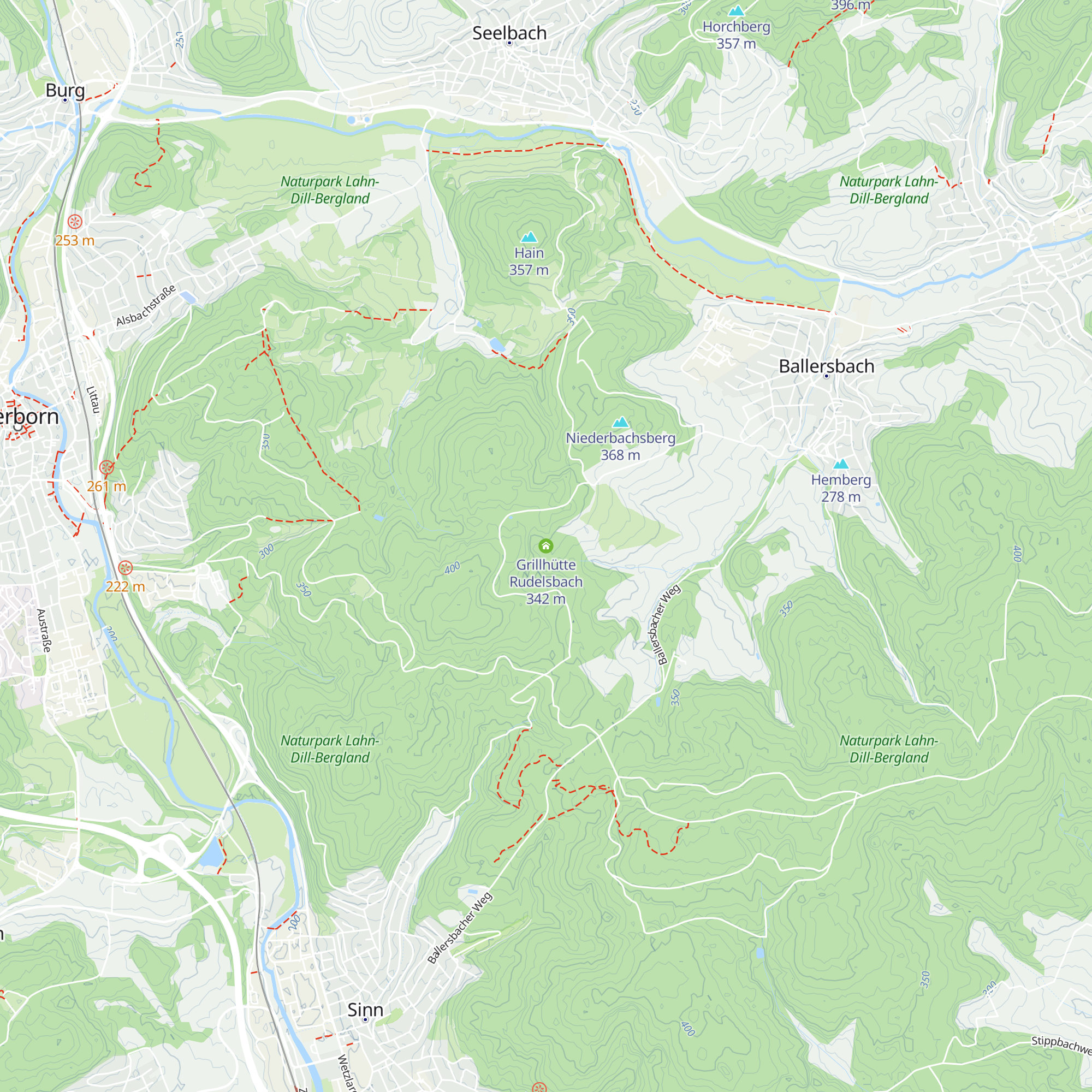 Grillhütte Rudelsbach map